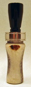 Elk Antler Duck Call With Black Acrylic Insert