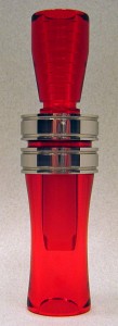 Red Acrylic Double Band Duck Call